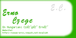 erno czege business card